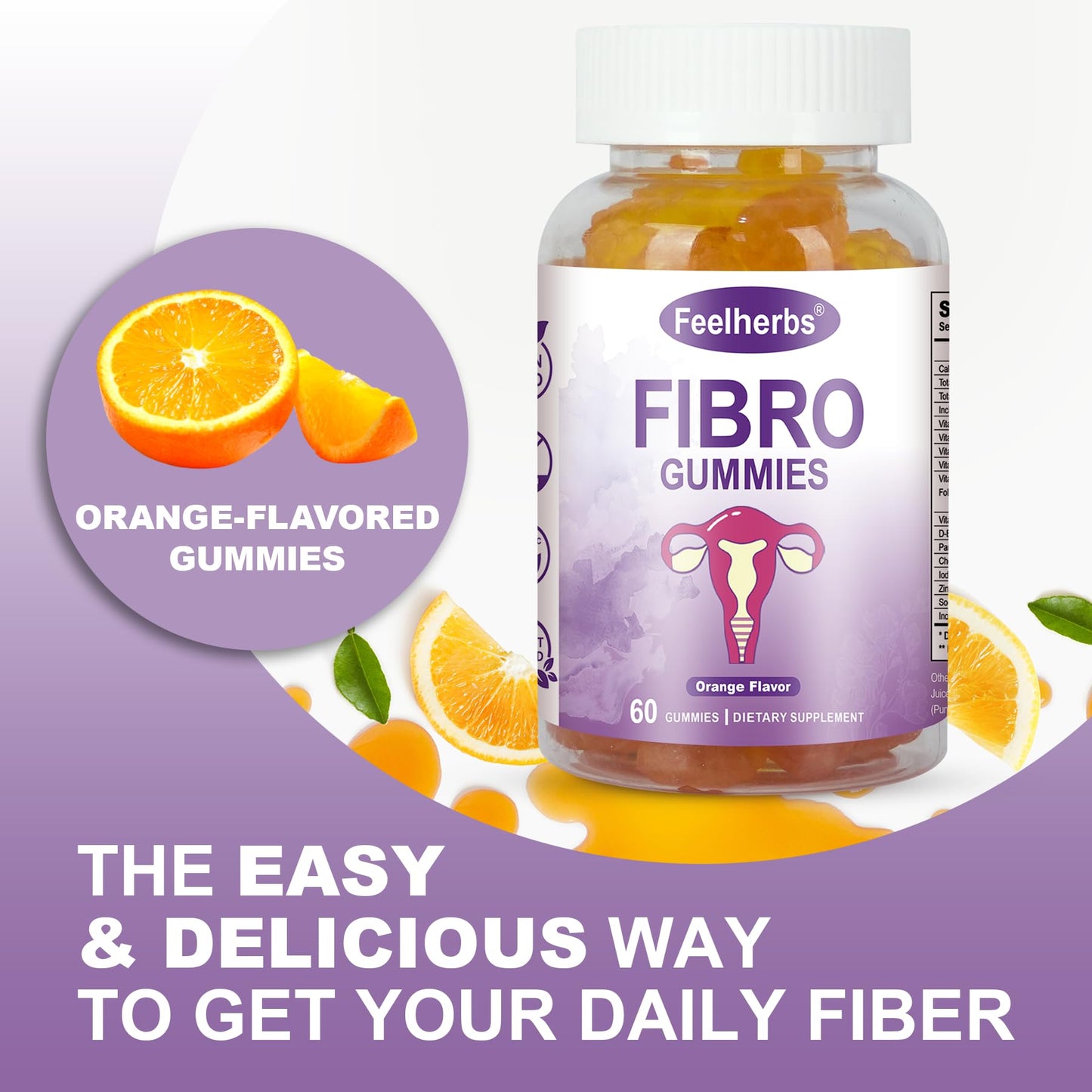 Feelherbs Fibro Gummies for Women, 60 Gummies