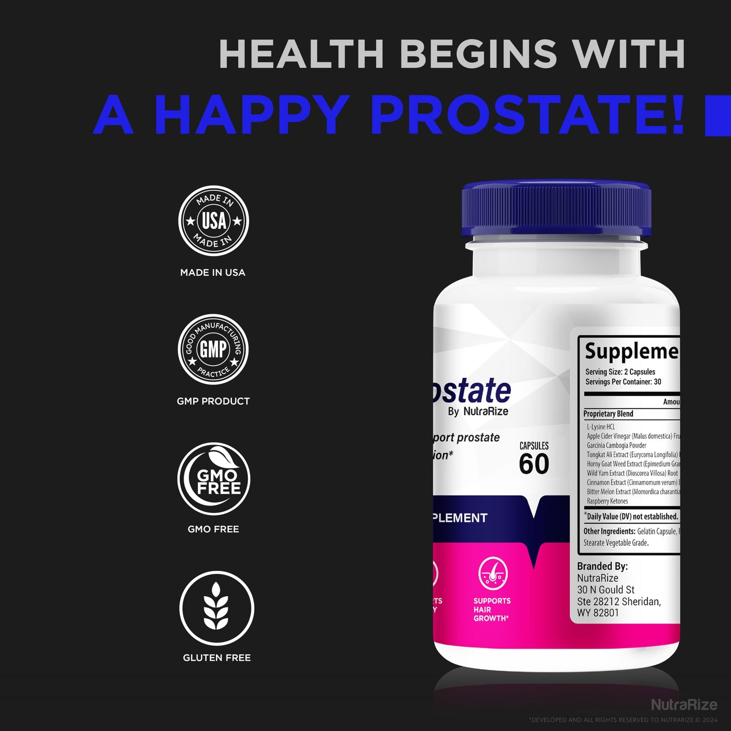 NutraRize EZ Prostate Capsules 300 Capsules