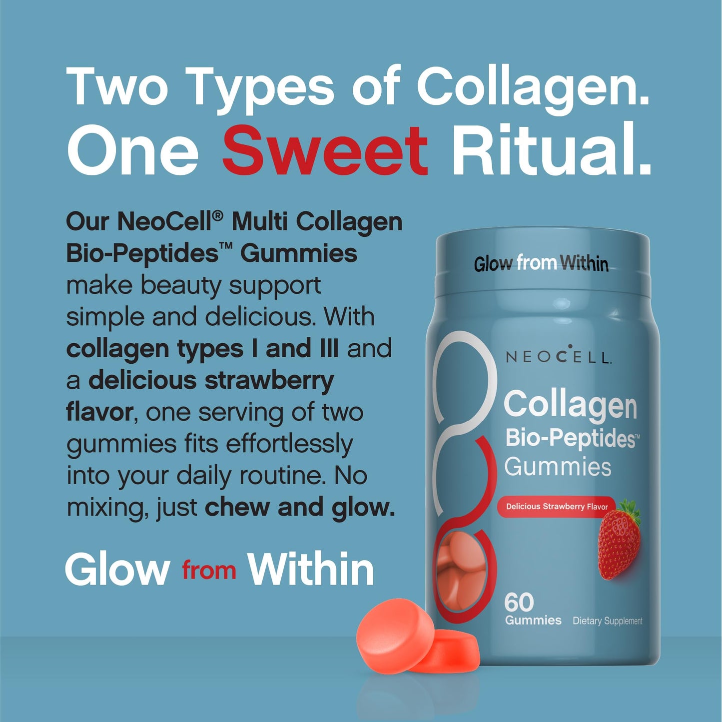 NeoCell Collagen Peptides Gummies 60 Count