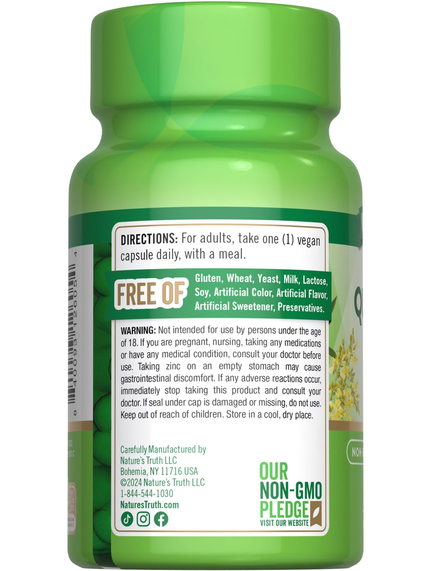 Nature's Truth Quercetin with Zinc Capsule 30 Count