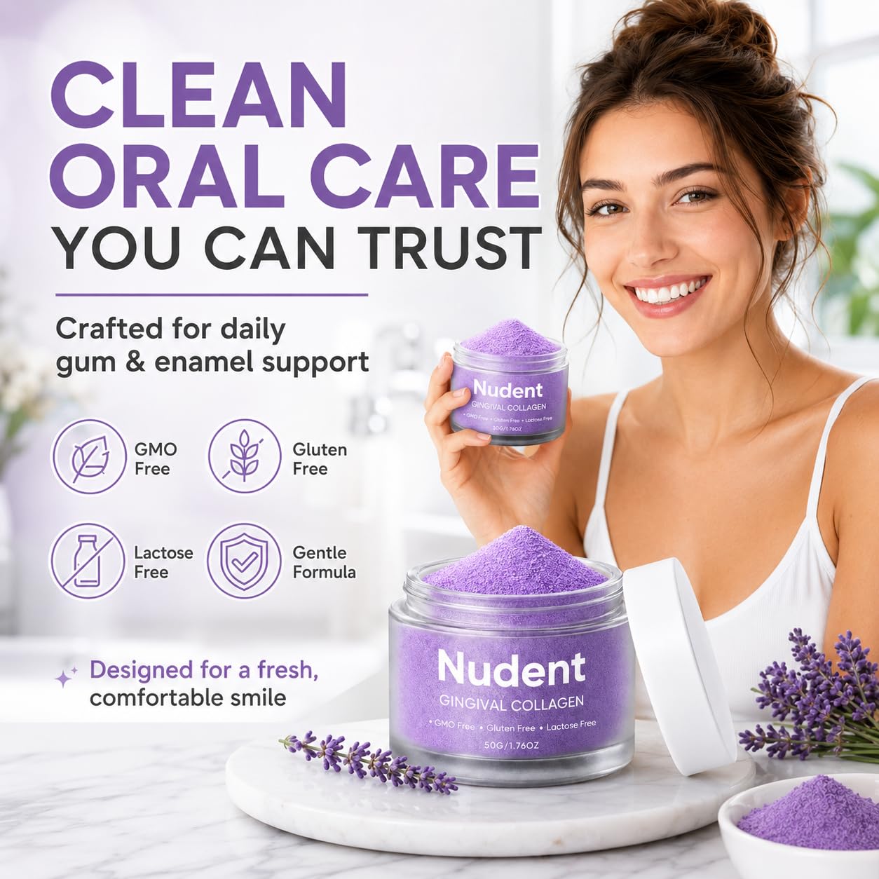 NUDENT Collasmile Collagen Powder, 1 Ounce