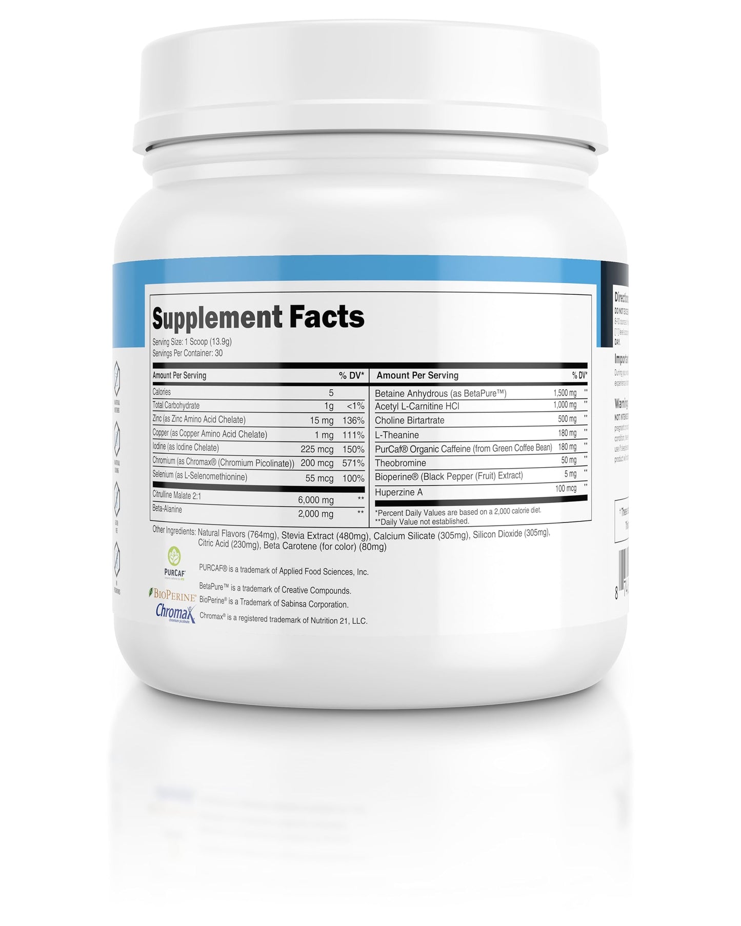 Transparent Labs Lean Pre-Workout Powder 30 Servings