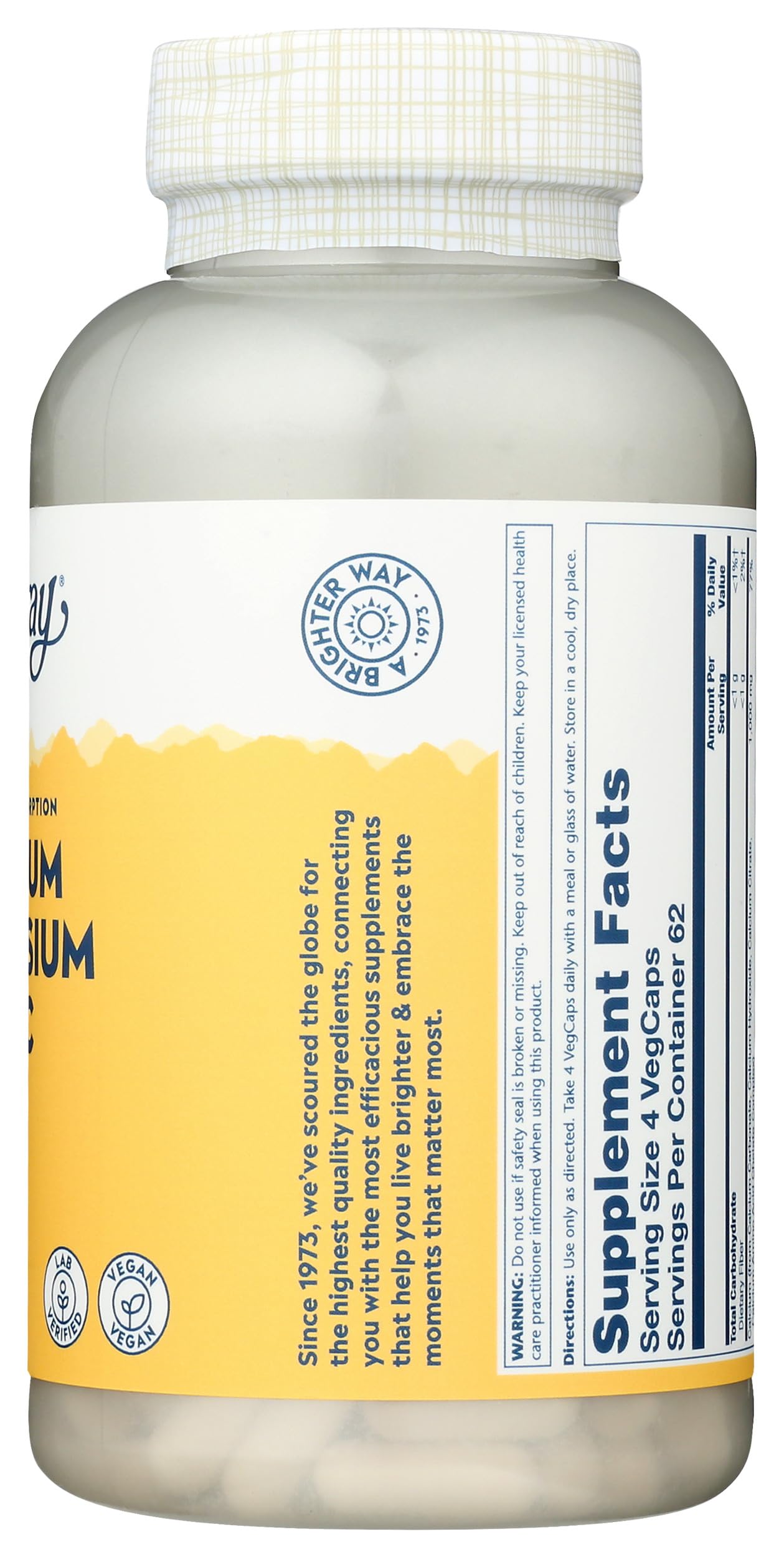 Solaray Calcium, Magnesium, Zinc Capsules, 250 Count
