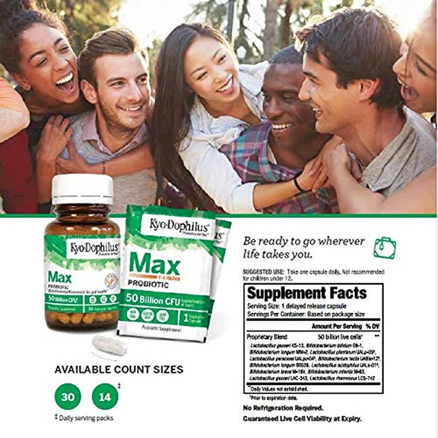 Kyo-Dophilus Max Probiotics Capsules 30 Count