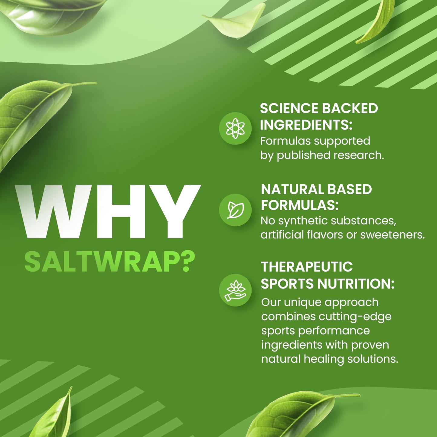 SaltWrap Adaptogen Greens Mind-Body Resilience Formula - Caffeine-Free Nootropic for Stress, Focus, and Cognitive Performance, 90 Capsules