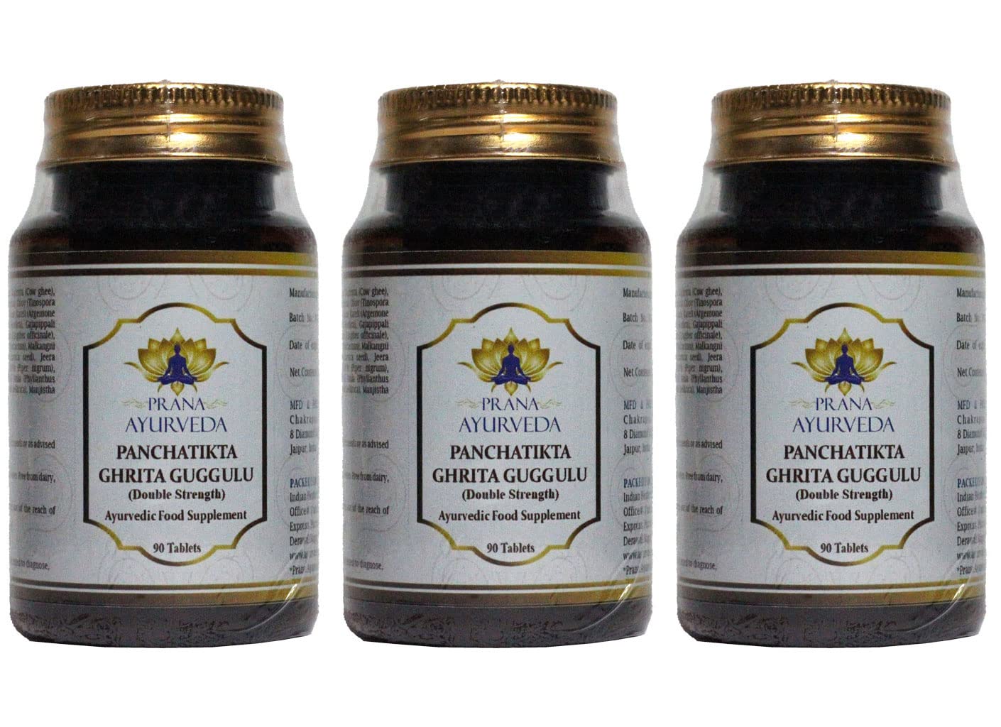 Prana Ayurveda Panchatikta Ghrita Guggulu (Double Strength) Tablets, 270 Tablets
