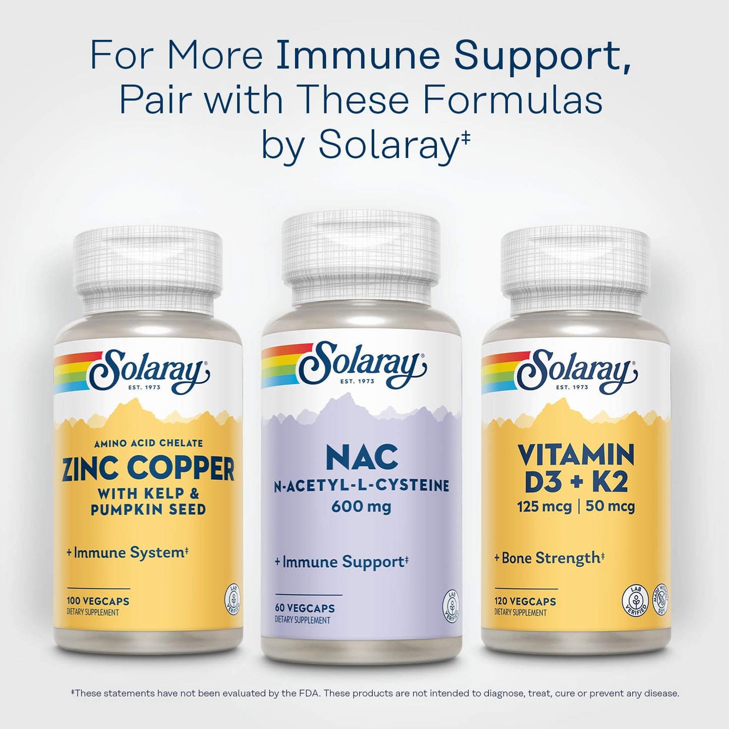 Solaray NAC N-Acetyl L-Cysteine 600 mg Capsules, 60 Veg Caps