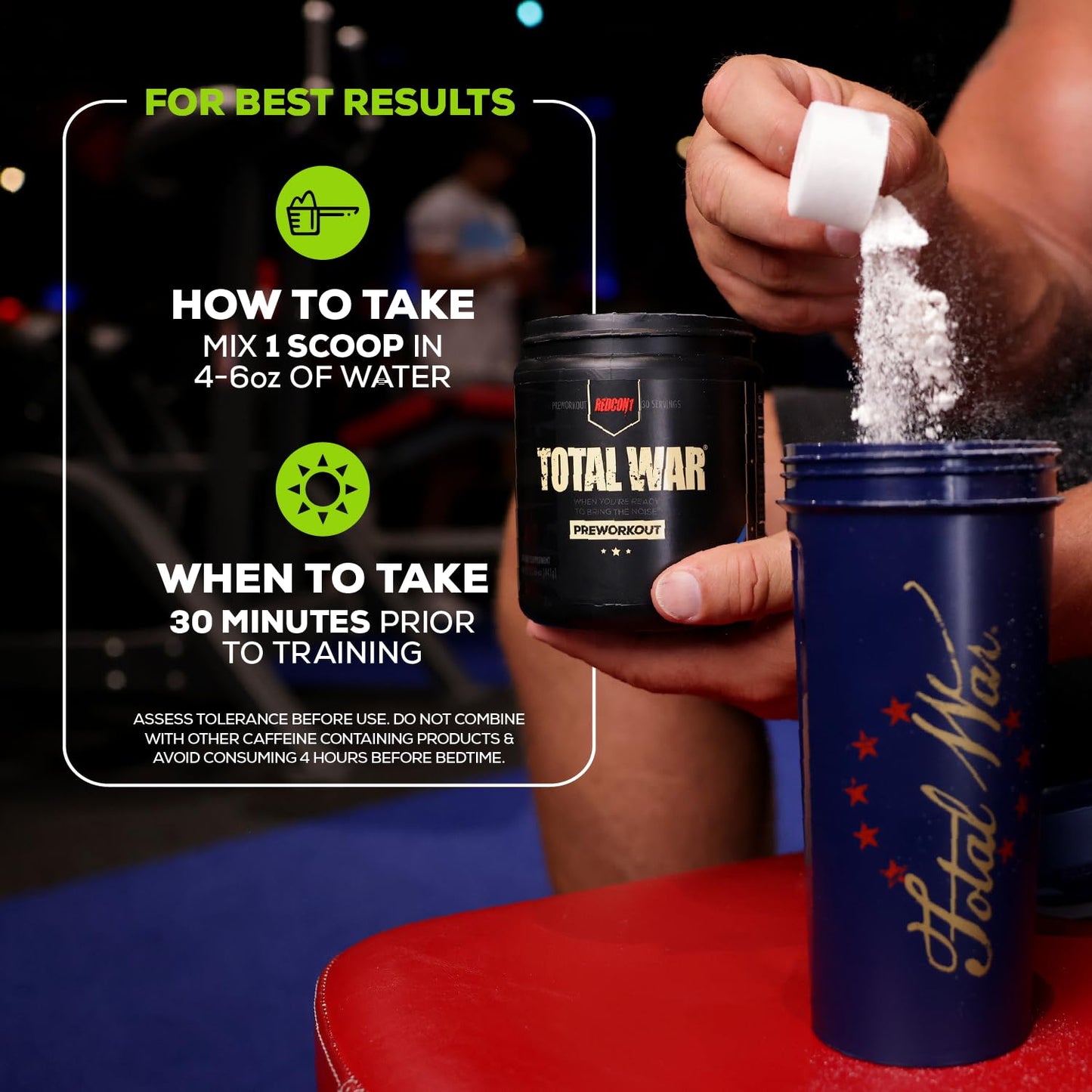 REDCON1 Total War Pre Workout Powder Watermelon, 15.66 oz