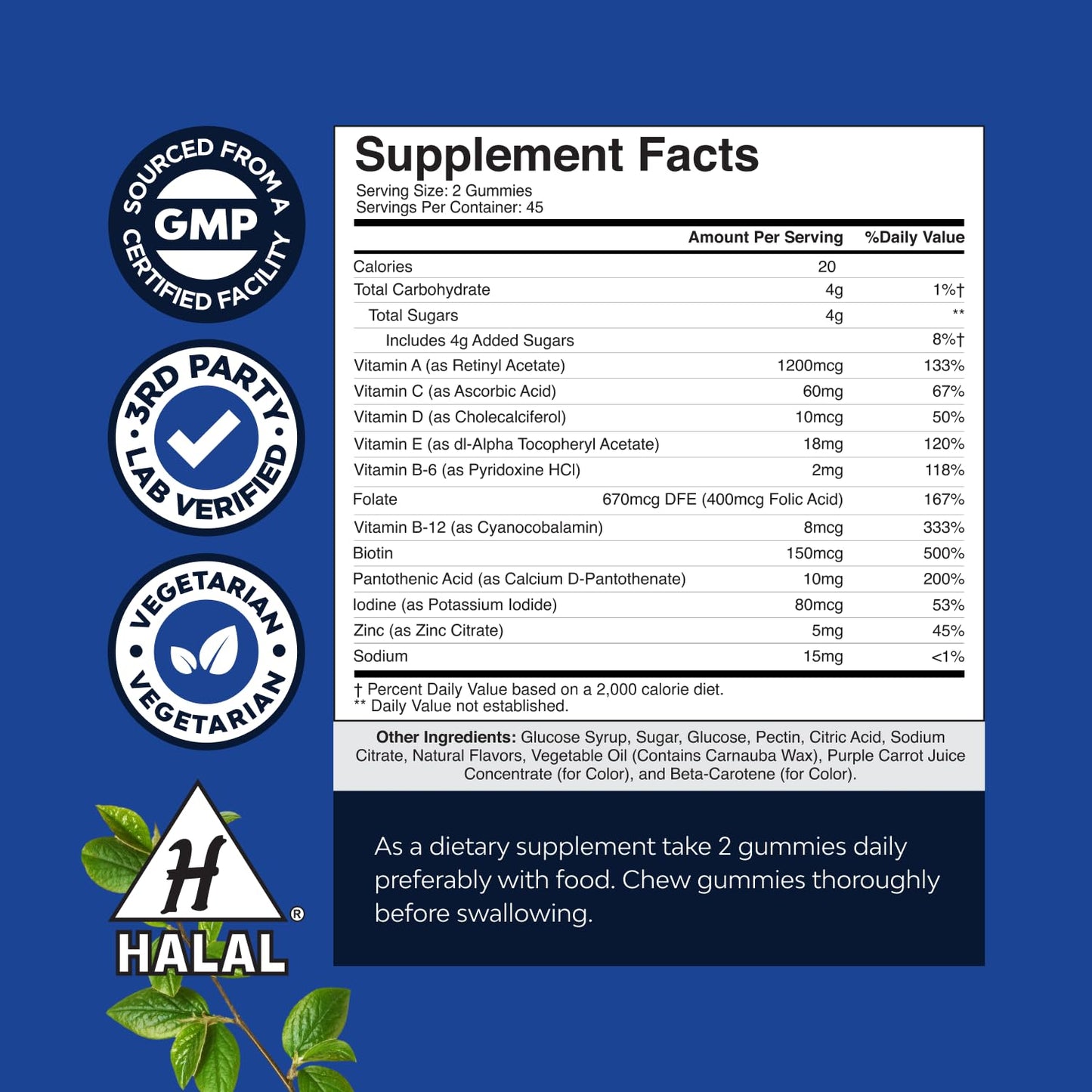 Natures Craft Daily Mens Multivitamins Gummies 90 Count