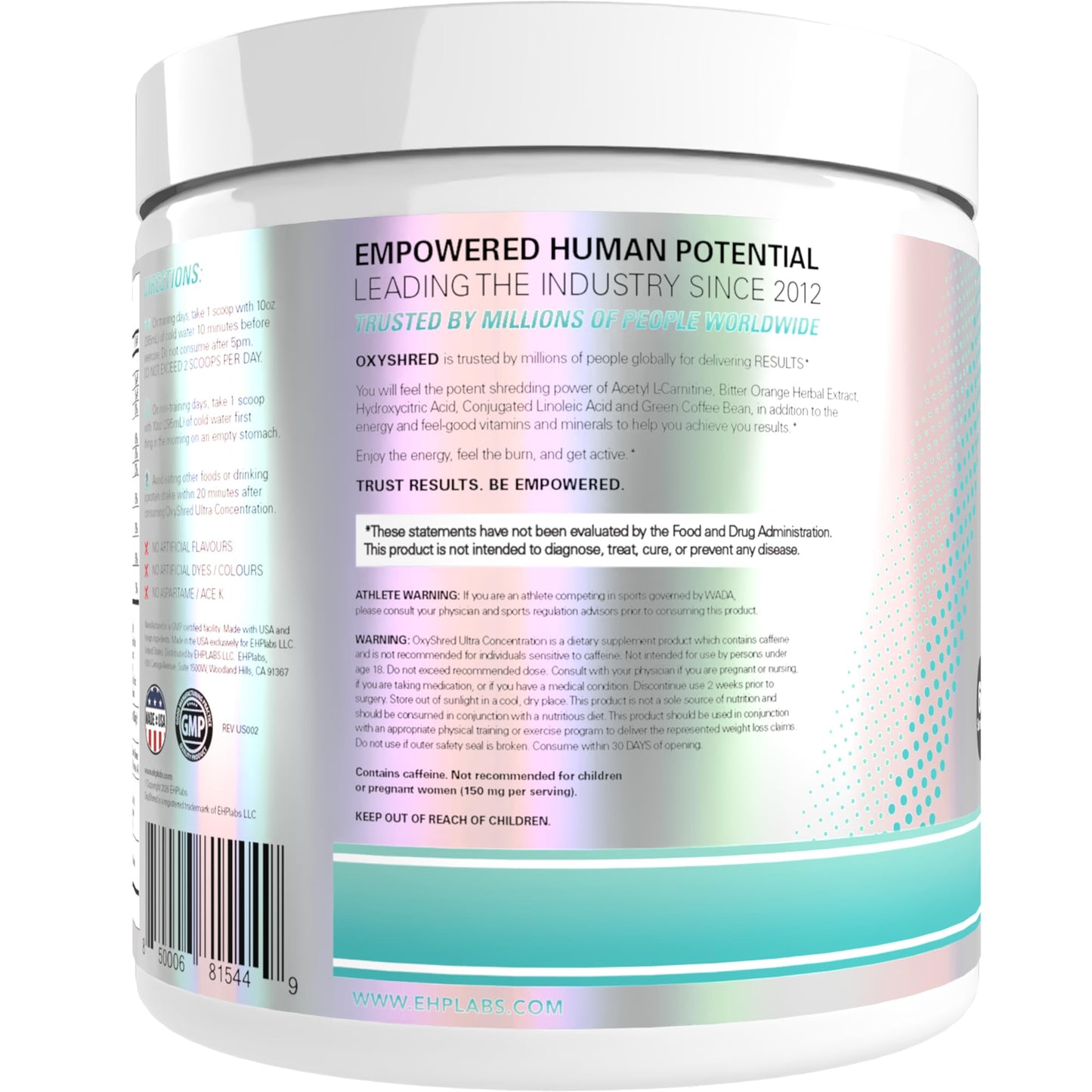 EHP Labs OxyShred Pre Workout Powder 10.6 Ounce