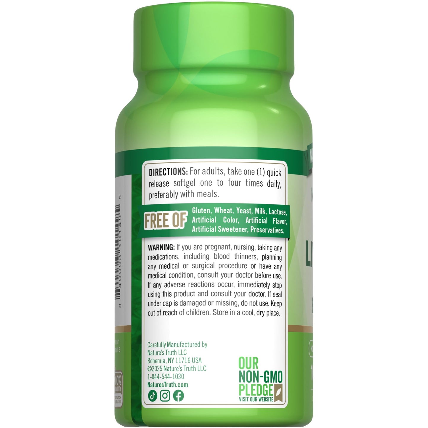 Nature's Truth Norwegian Cod Liver Oil Softgels 100 Softgels