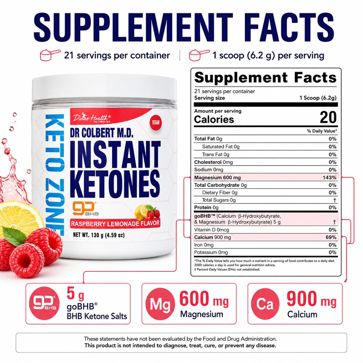 Divine Health Instant Ketones Powder 1 Pack
