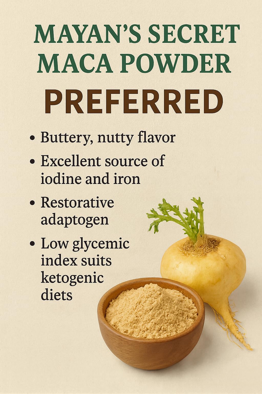 Mayan's Secret Maca Root Powder Organic, 32 Ounces