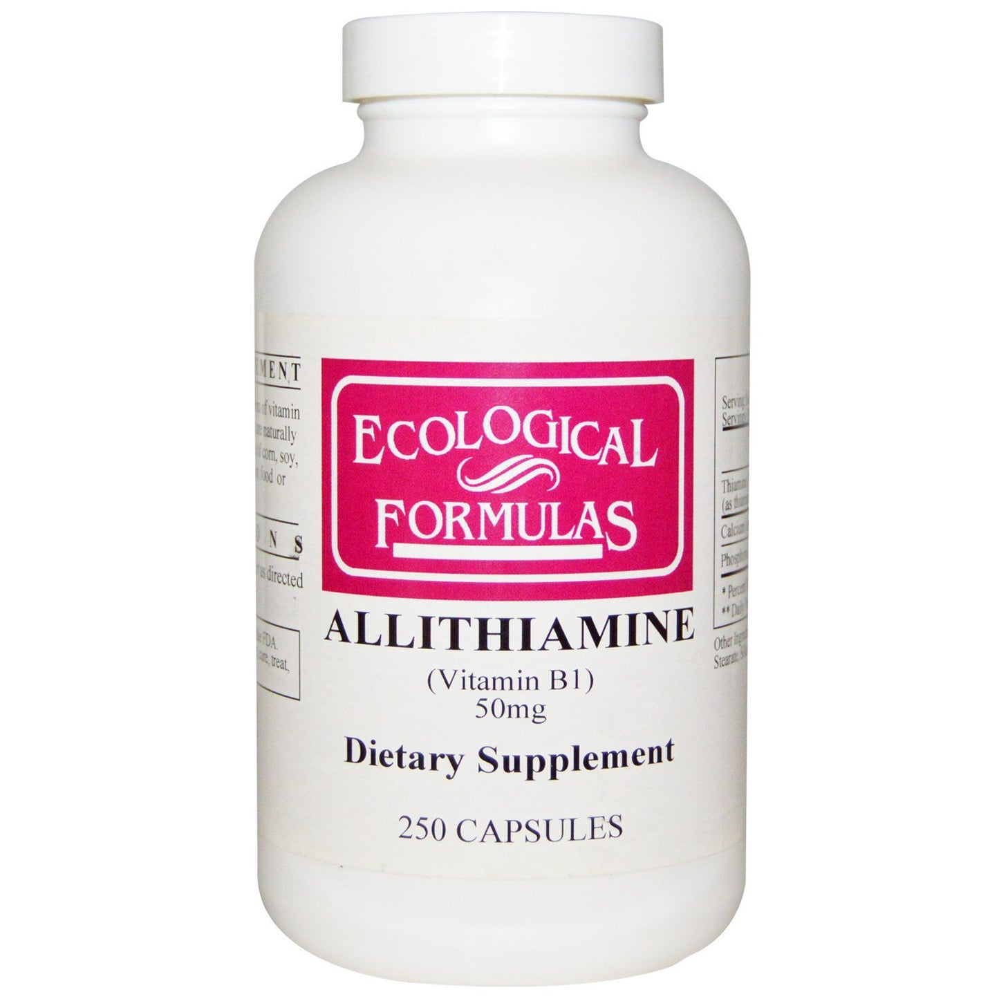 Ecological Formulas Allithiamine Vitamin B1 50 mg Capsules, 250 Count