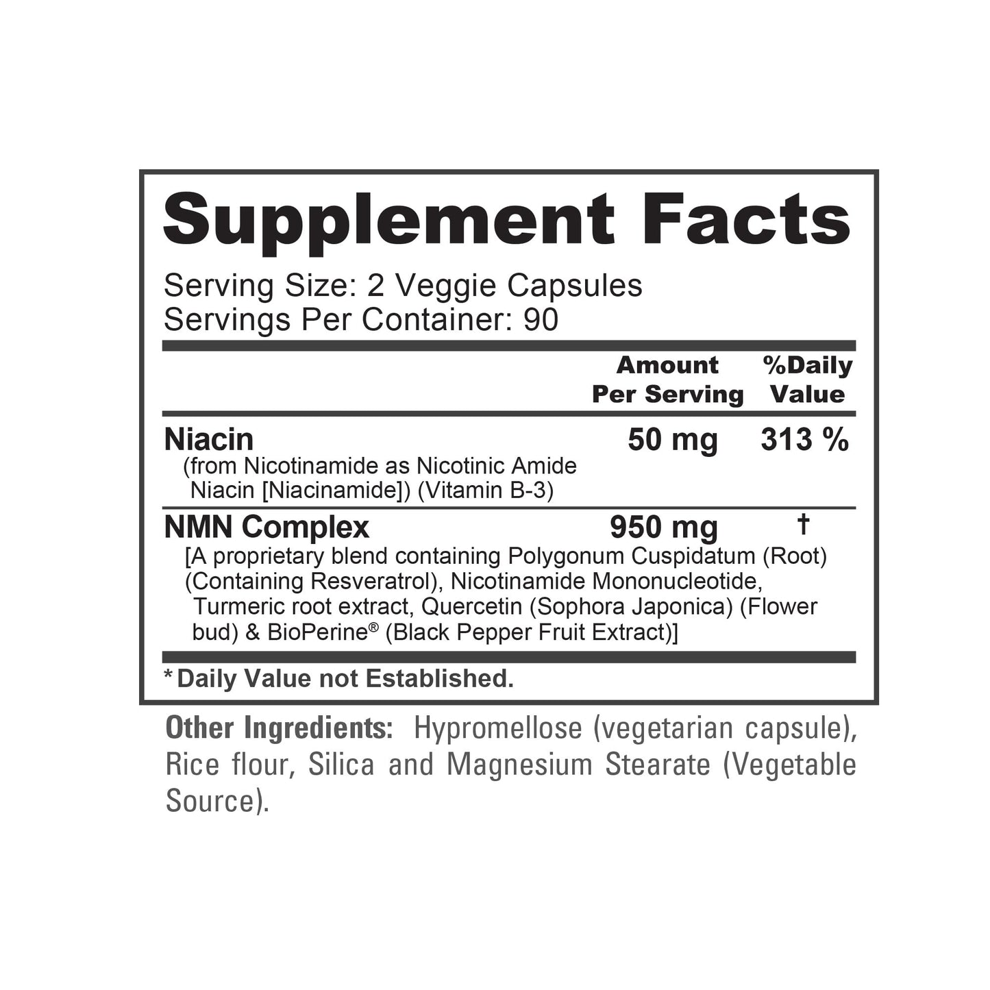 NusaPure NMN Complex 1,000 mg per Serving with Resveratrol, Turmeric Root, Quercetin & BioPerine, 180 Vegan Capsules