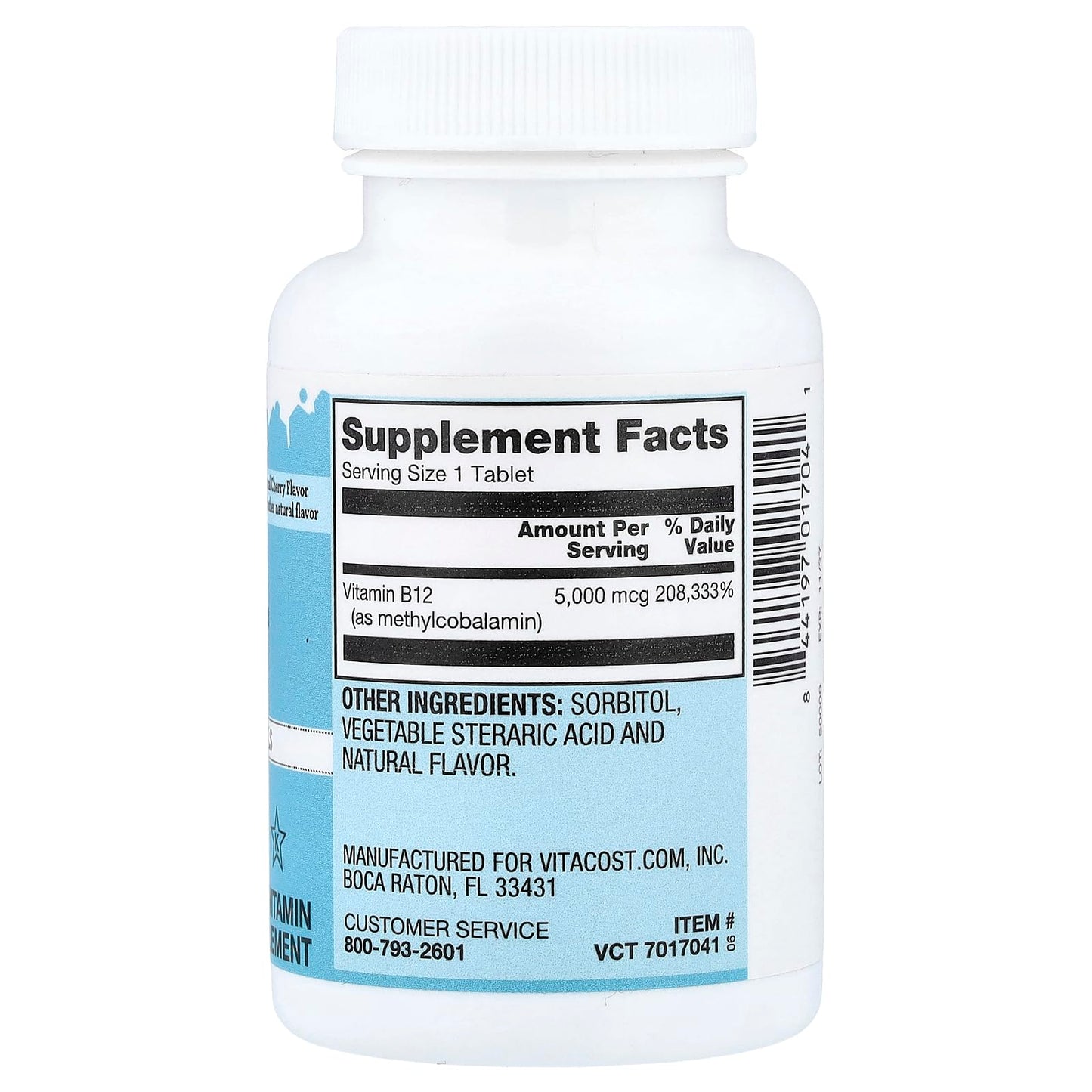 Vitacost Methyl B-12 Natural Cherry Chewable 60 Tablets