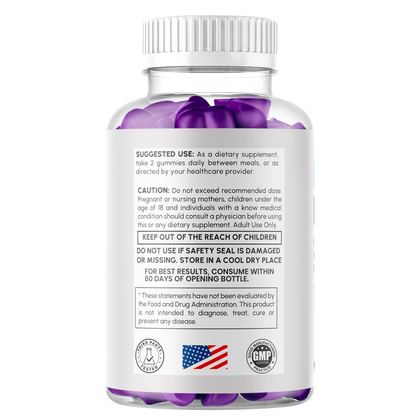 Flex University Elite XL Boost Gummies for Men Chewable 60 Count