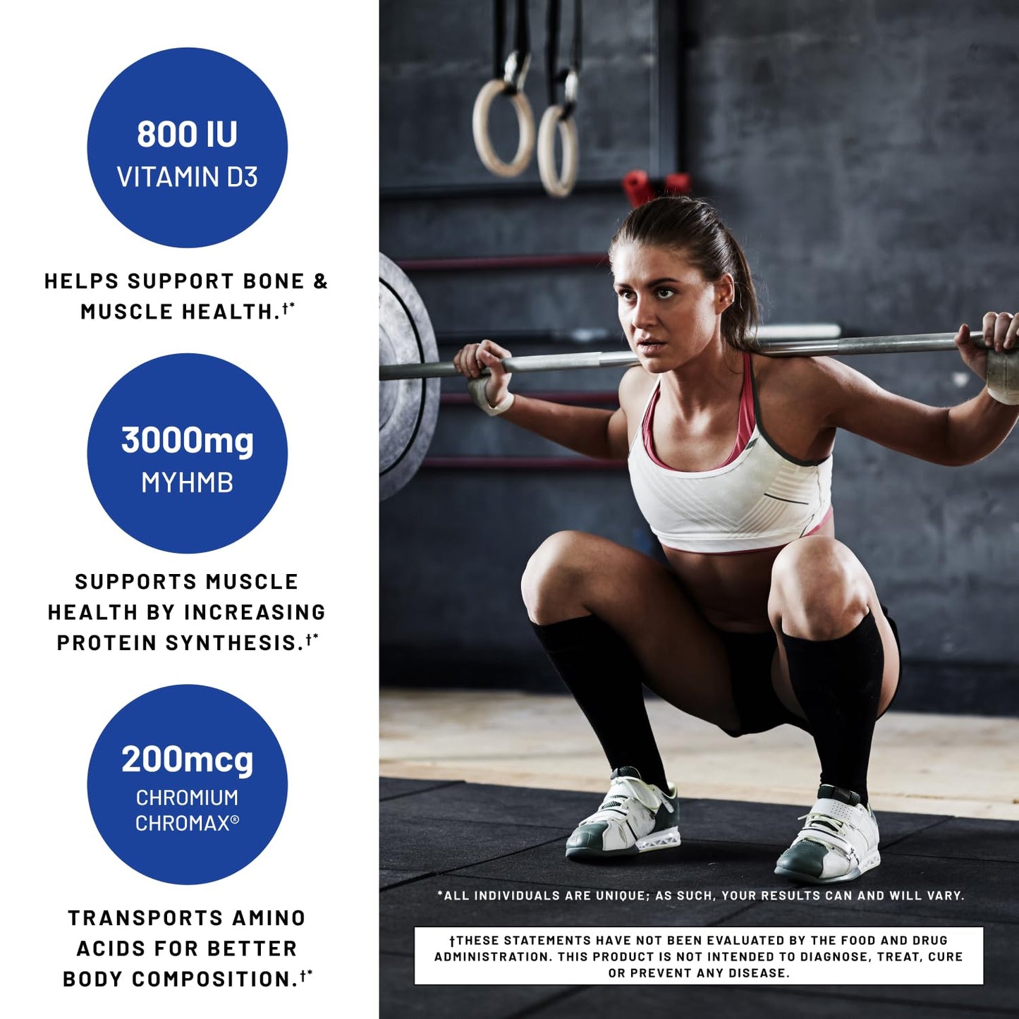 POWERLIFE Grass-Fed Whey Protein Powder with 3000 mg HMB, No Sugar Added, Non-GMO, Hormone and Antibiotic Free, 12 oz