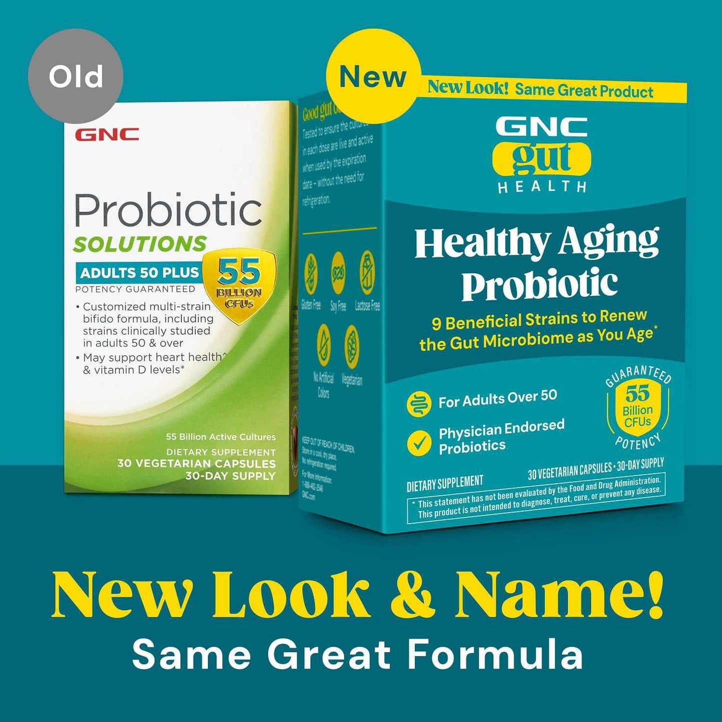 GNC Healthy Aging 55+ Probiotic, 30 Capsules
