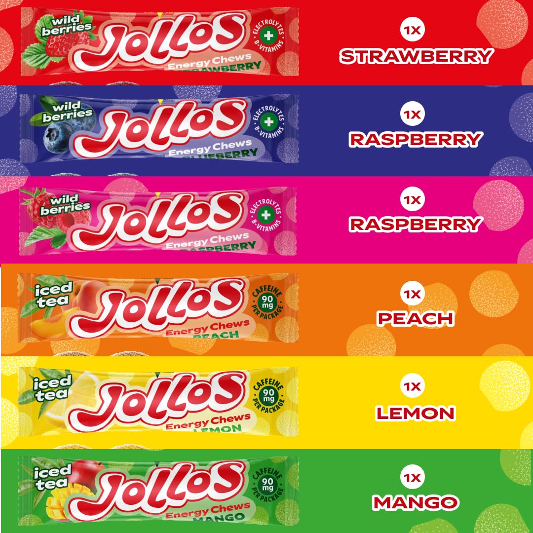 Jollos Energy Chews with Electrolytes & B Vitamins, 6 Chews