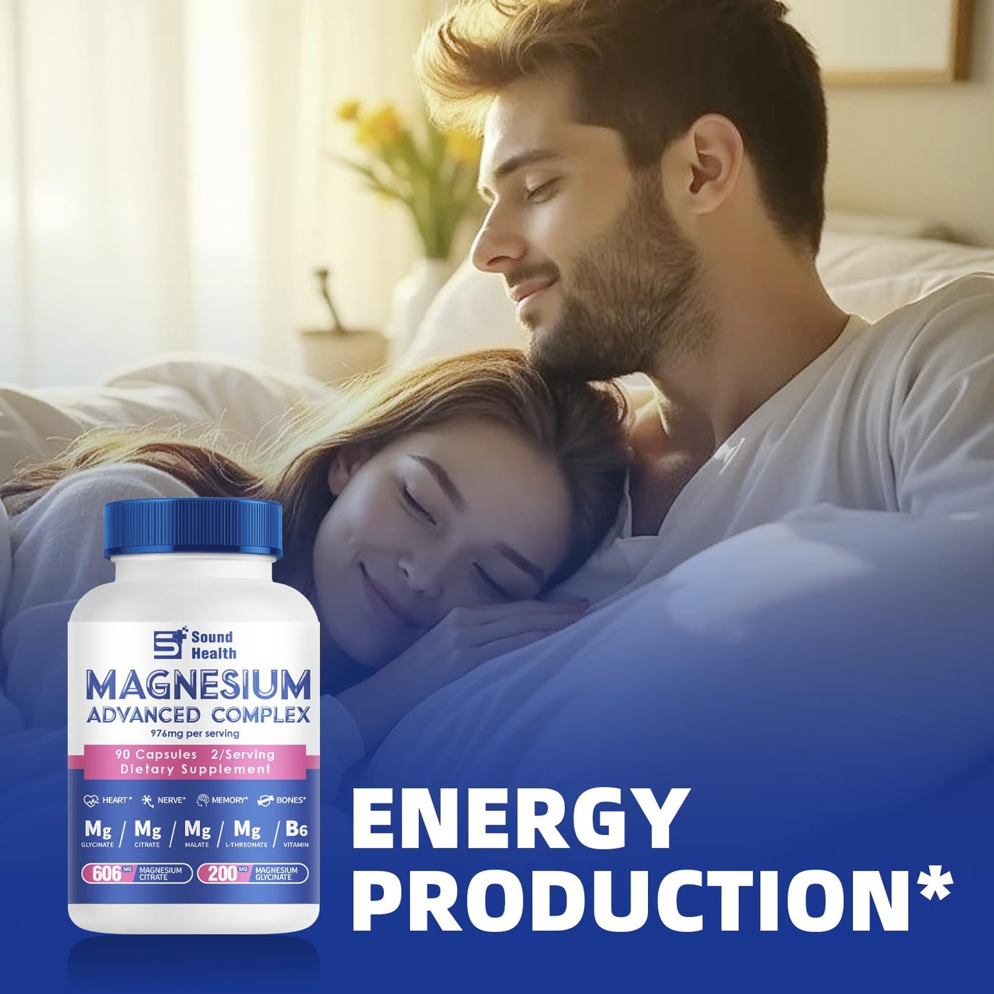 DailyWhole 5 in 1 Magnesium Advanced Complex 976mg Capsule, 90 Vegan Capsules