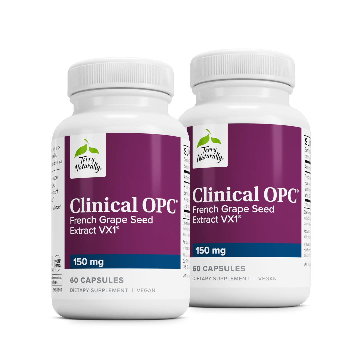 Terry Naturally Clinical OPC 150mg - Heart & Immune Support 120 Capsules