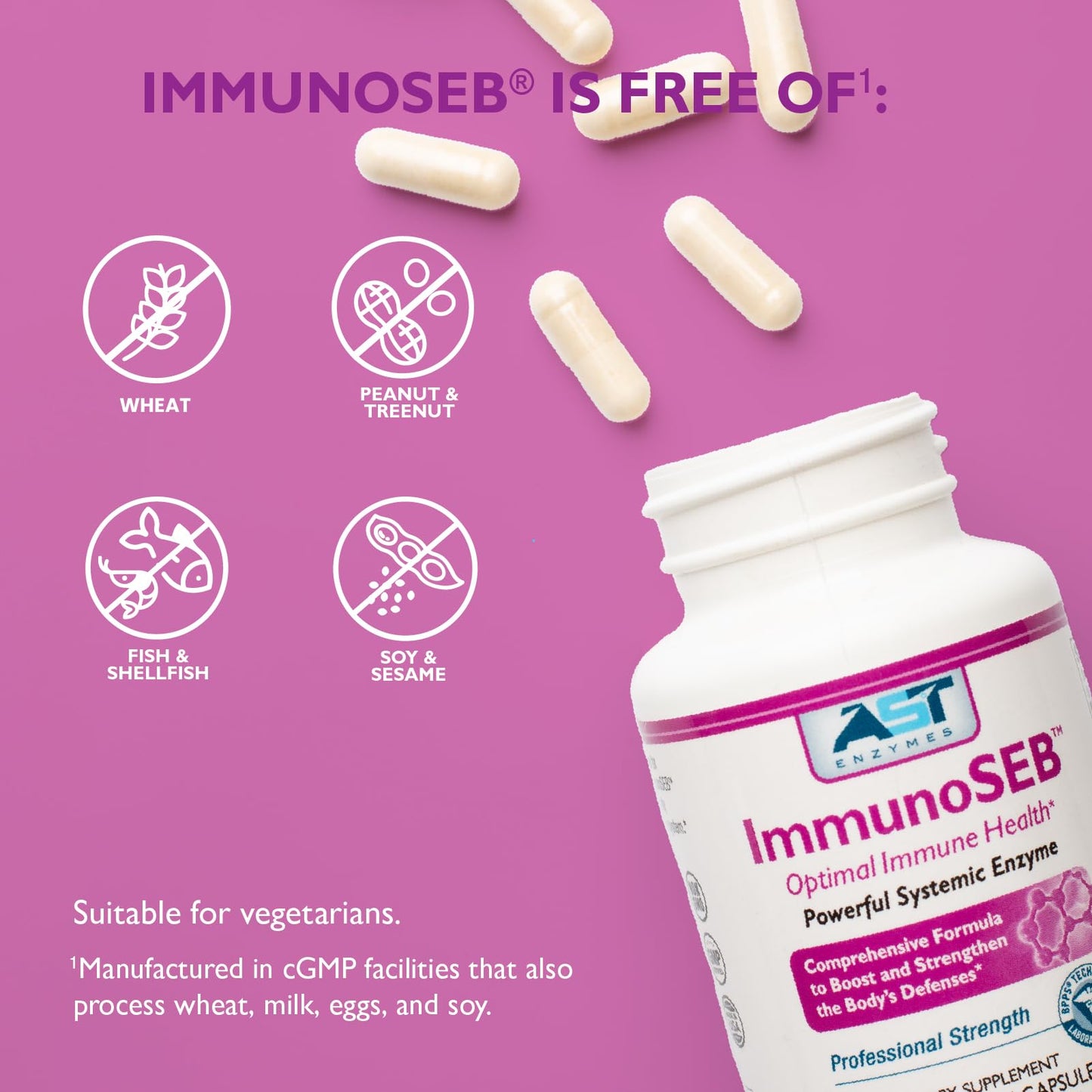 AST Enzymes ImmunoSEB Capsule 60 Count