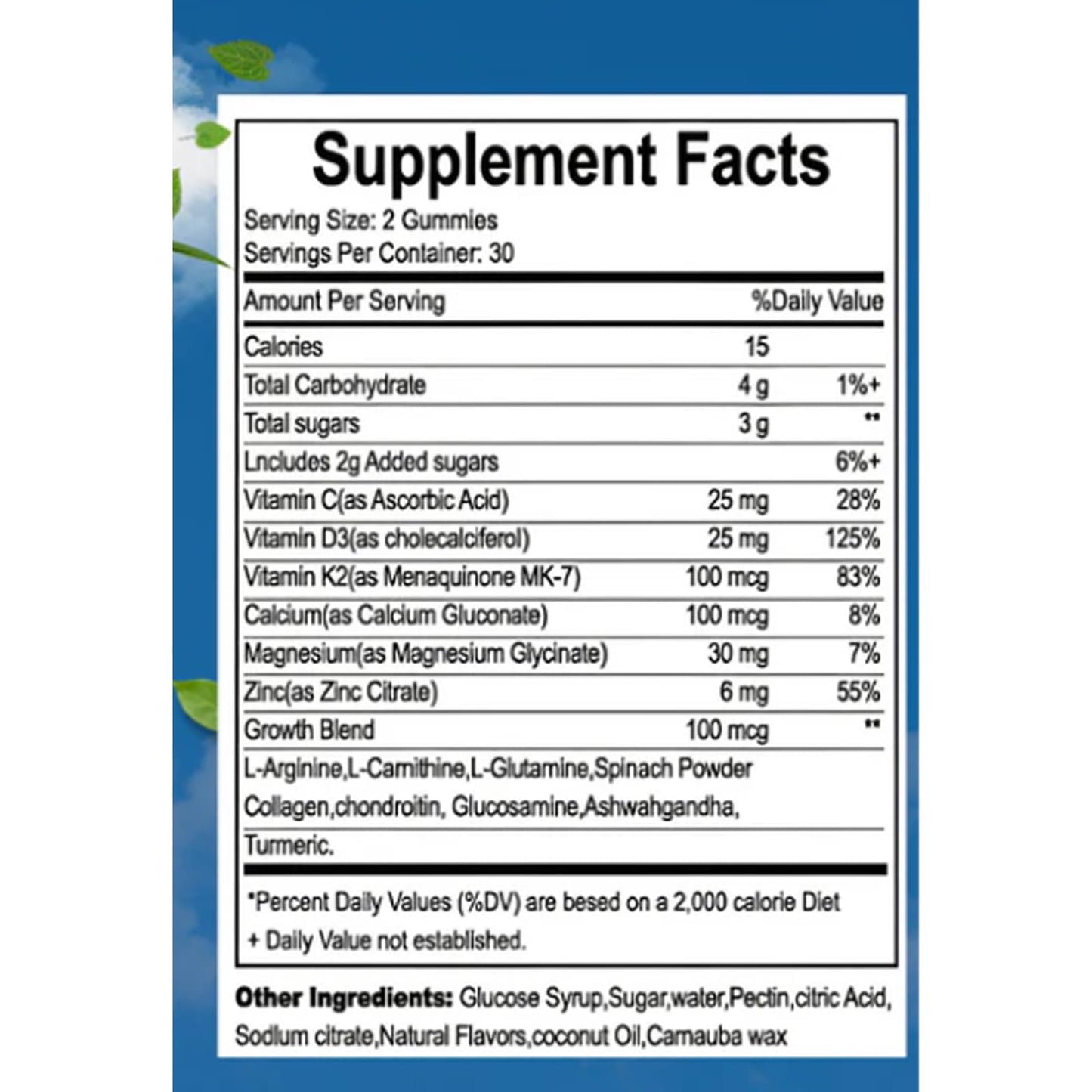 VOKIMAX Nourify Heightener Daily Multivitamin Gummies with Essential Vitamins & Minerals, Supports Bone Health, Energy & Overall Wellness, 60 Gummies
