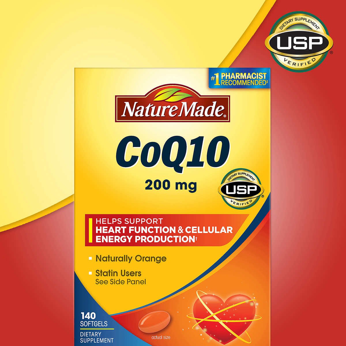 Nature Made CoQ10 200 mg Softgel, 140 Count