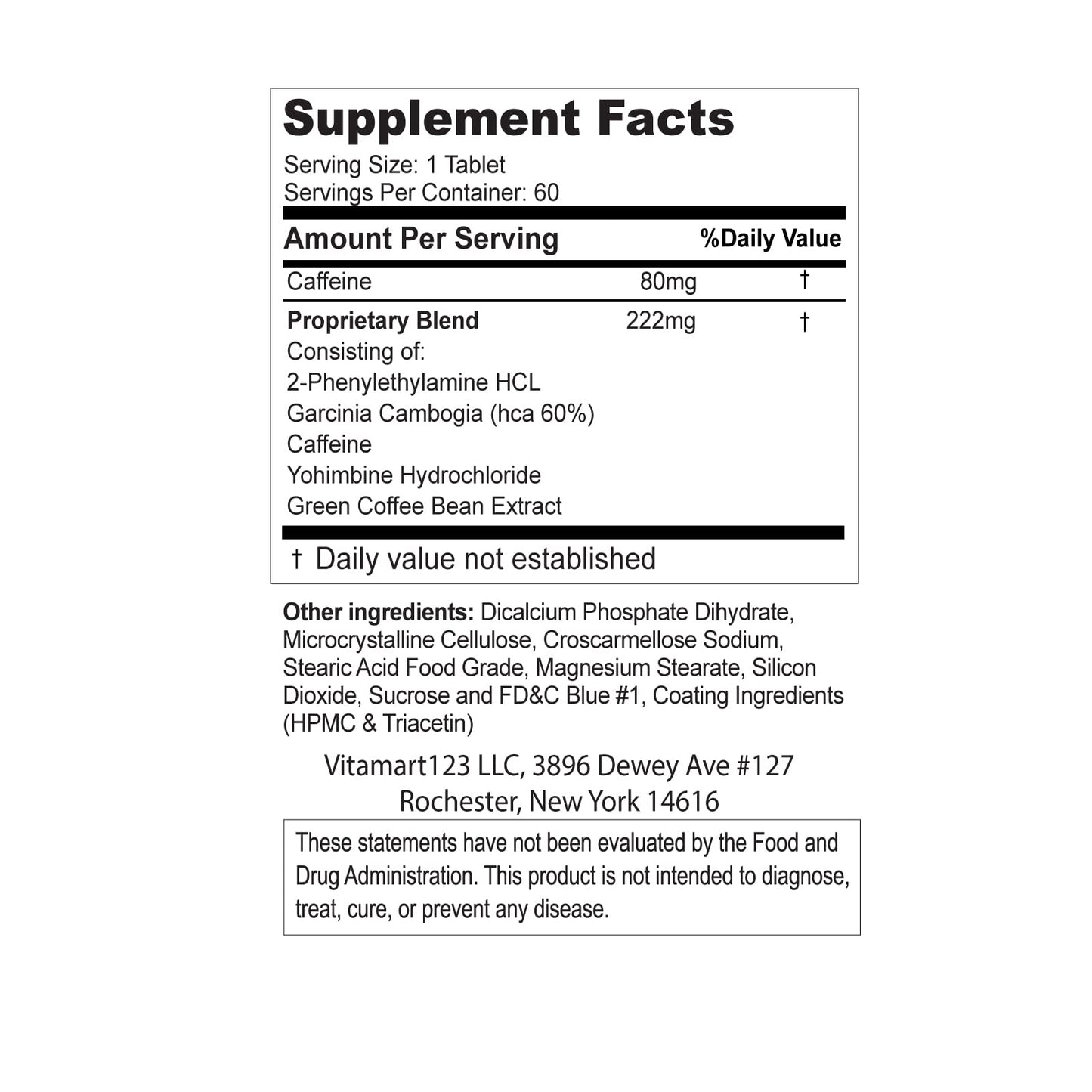 Fenitra Weight Management Support Supplement Tablet, 1 Count