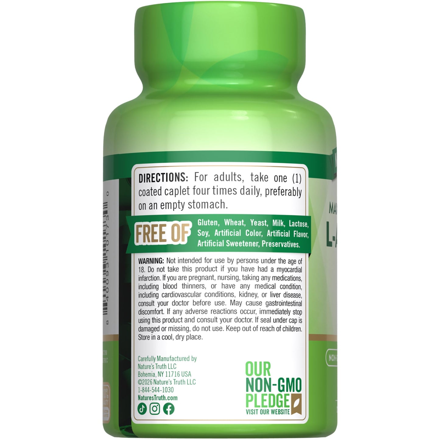 Nature's Truth L-Arginine HCL 1000mg Caplets 50