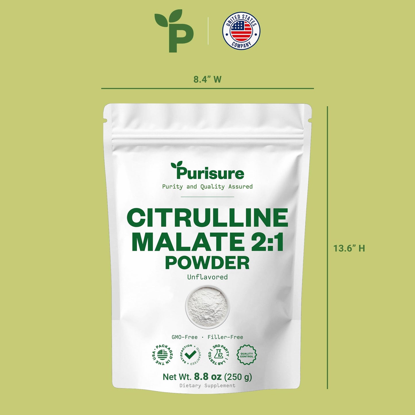 Purusire L-Citrulline Powder 8.81 Ounce