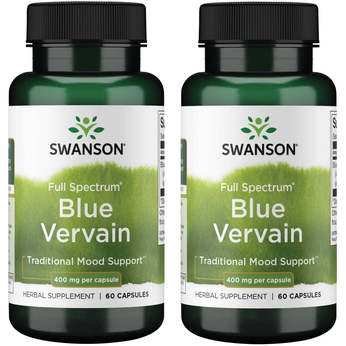 Swanson Premium Brand Full Spectrum Blue Vervain 400 mg Capsules, 60 Count