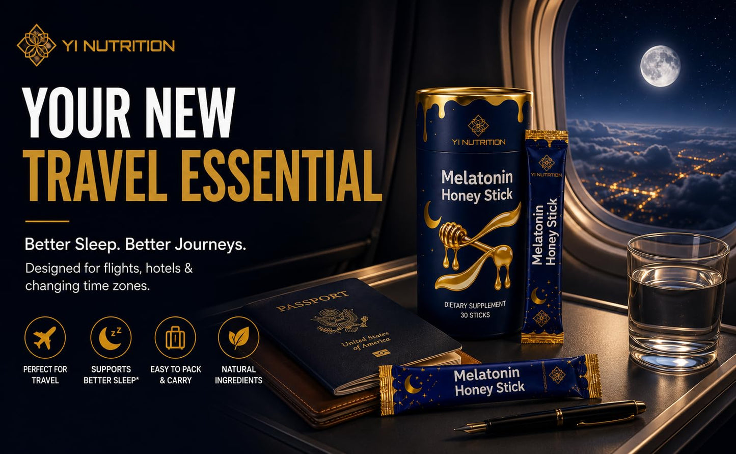 Yi Nutrition Melatonin Honey Sticks with Ginger Softgel 30 Count