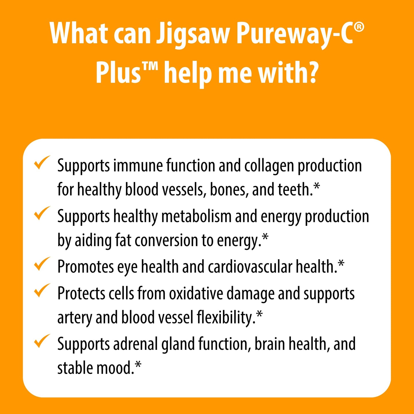 Jigsaw Health Pureway-C Plus Vitamin C with L-Lysine and Quercetin Capsules 120 Count