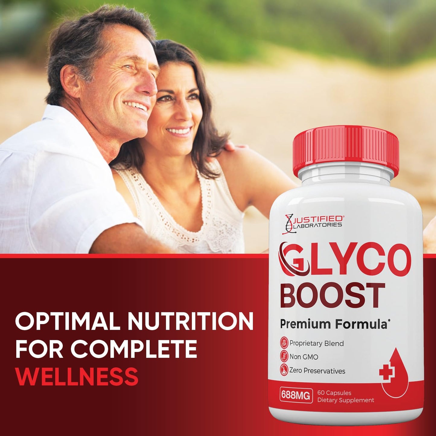 Justified Laboratories Glyco Boost 688MG Glycogen Support Premium Formula Glycoboost Gluco Support, Capsules, 120 Capsules