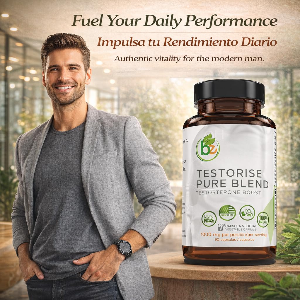 B-Experts Alpha Boost TESTORISE Men’s Vitality & Endurance Formula Veggie Capsules, 90 Count