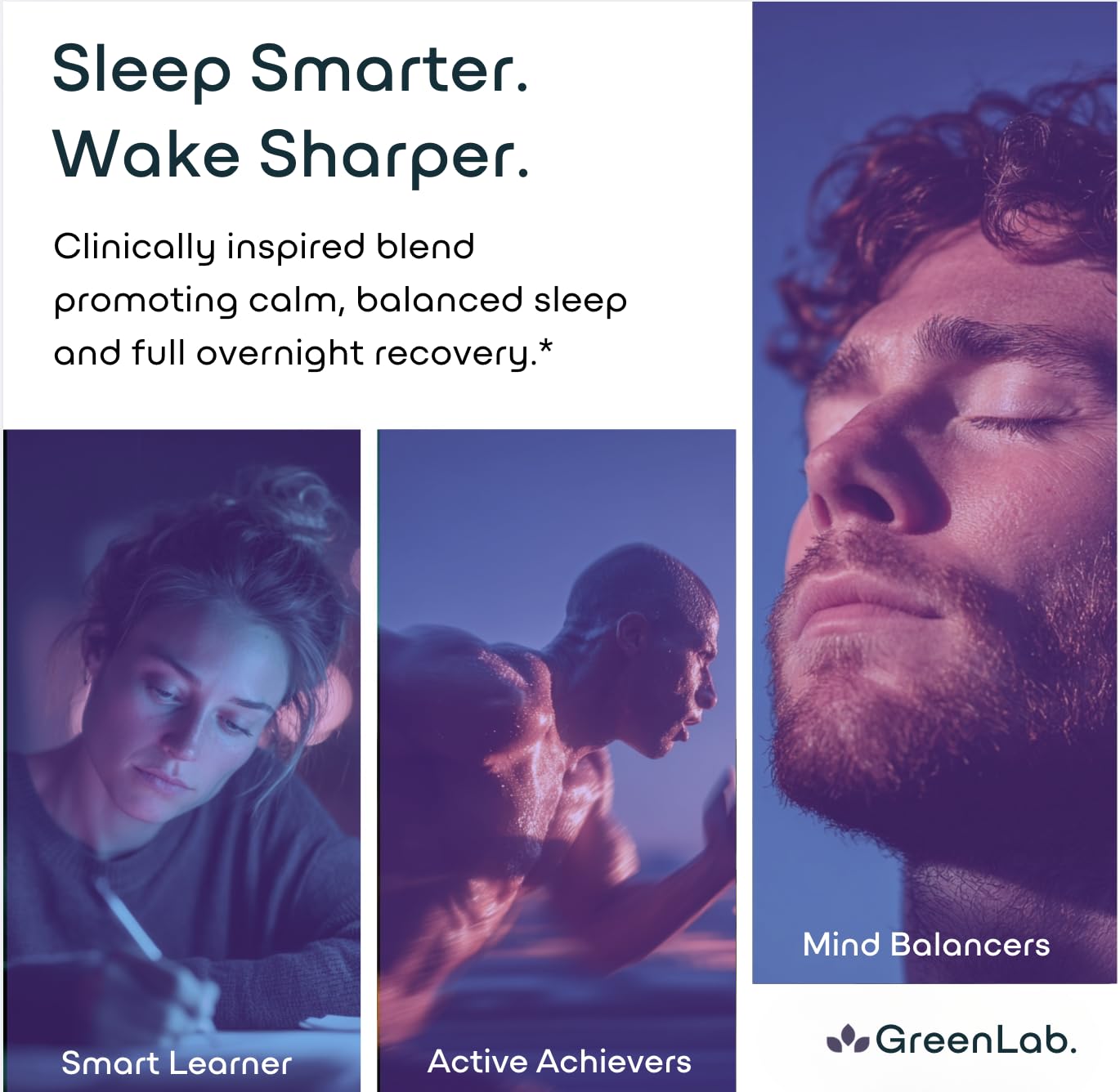 GreenLab Neuro Sleep+ 10x Neuro-Body Sleep Aid Formula with GABA, L-Theanine, Ashwagandha, Melatonin and Magnesium, 120 Capsules