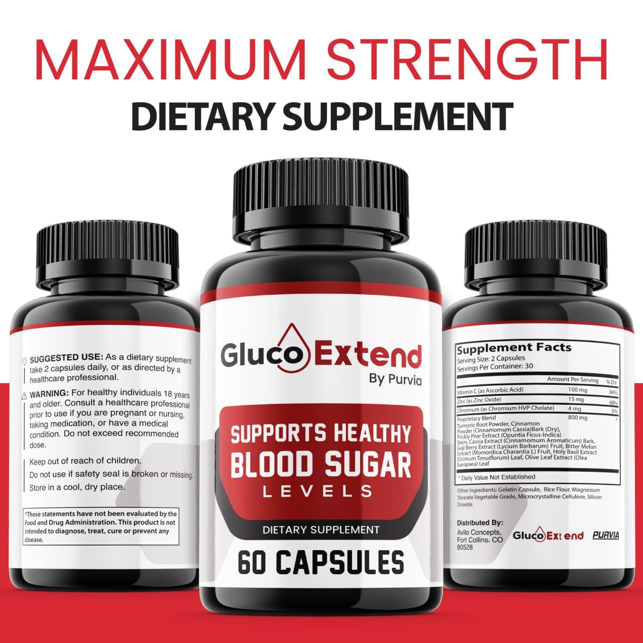 Purvia Gluco Advanced Formula Gummy 60 Count