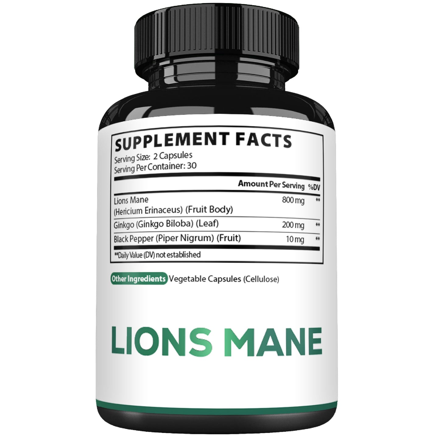 Satoomi Lions Mane with Ginkgo Biloba Supplement Capsule 60 Count
