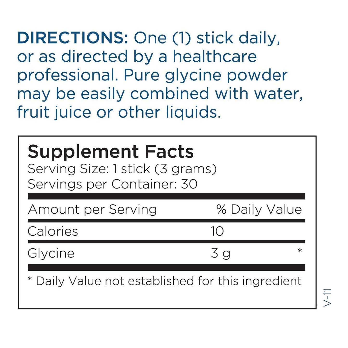 Metabolic Maintenance Glycine Sticks Powder, 30 Servings