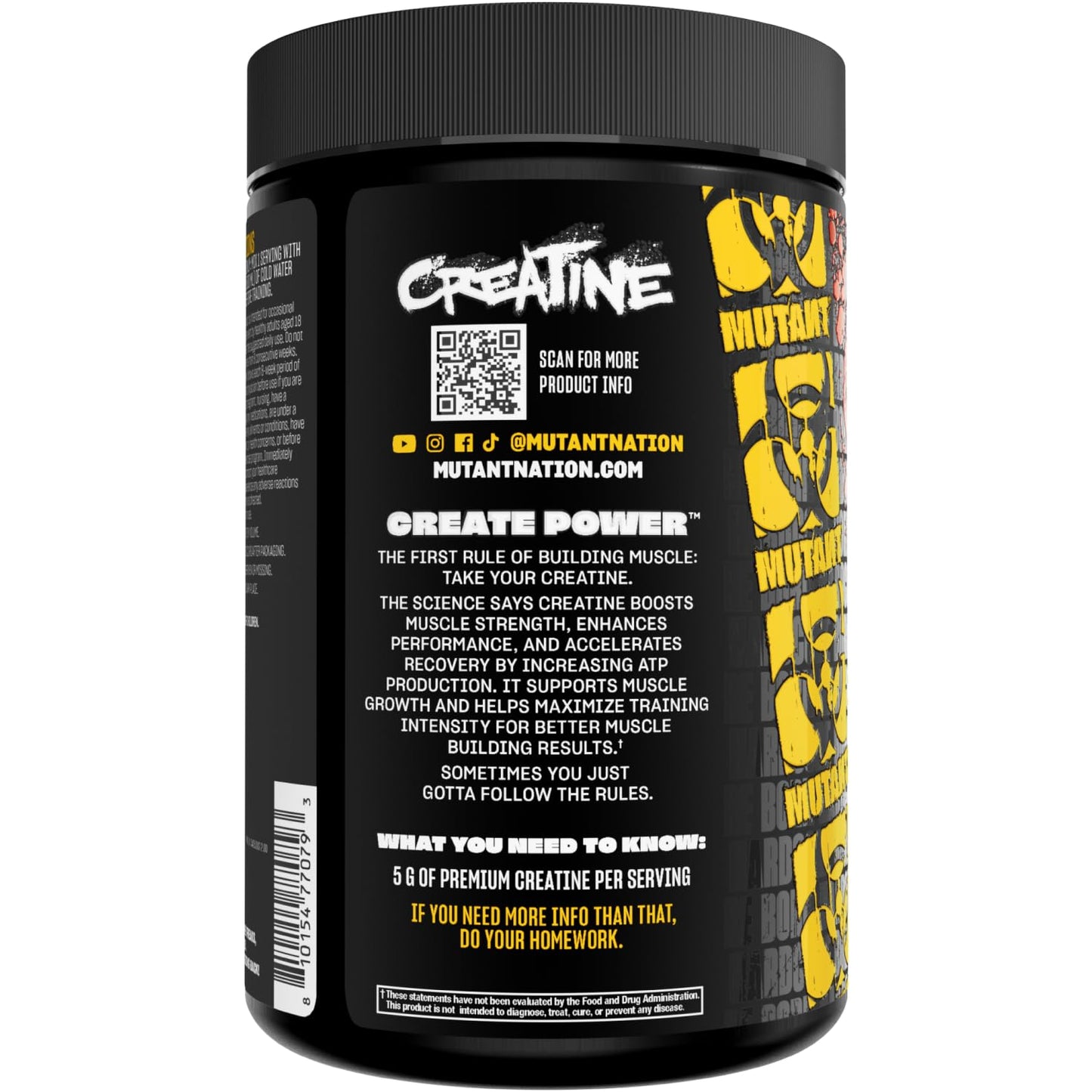 Mutant Creatine Monohydrate Powder 10.6 Ounce