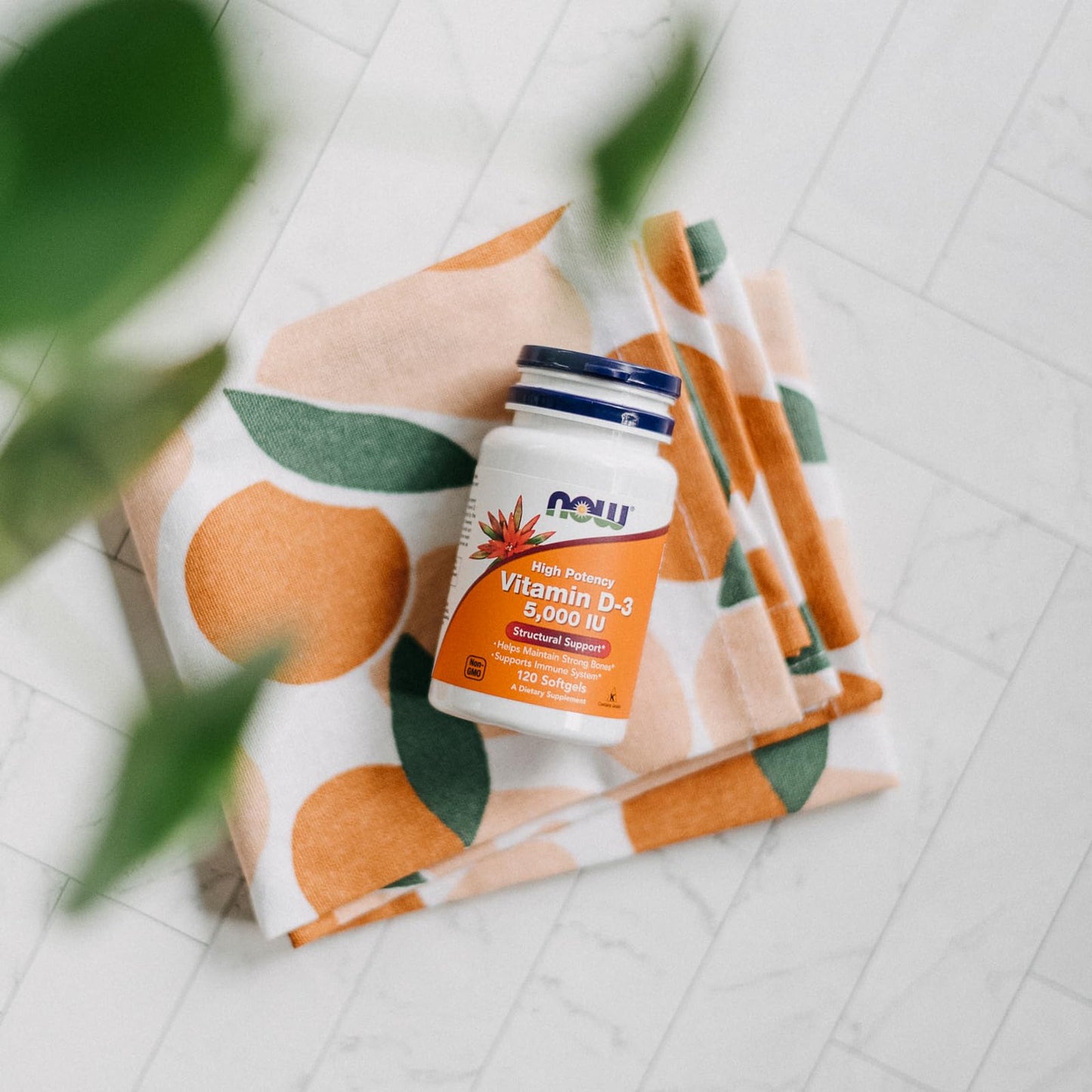NOW Foods Vitamin D-3 5,000 IU Softgels, 120 Softgels