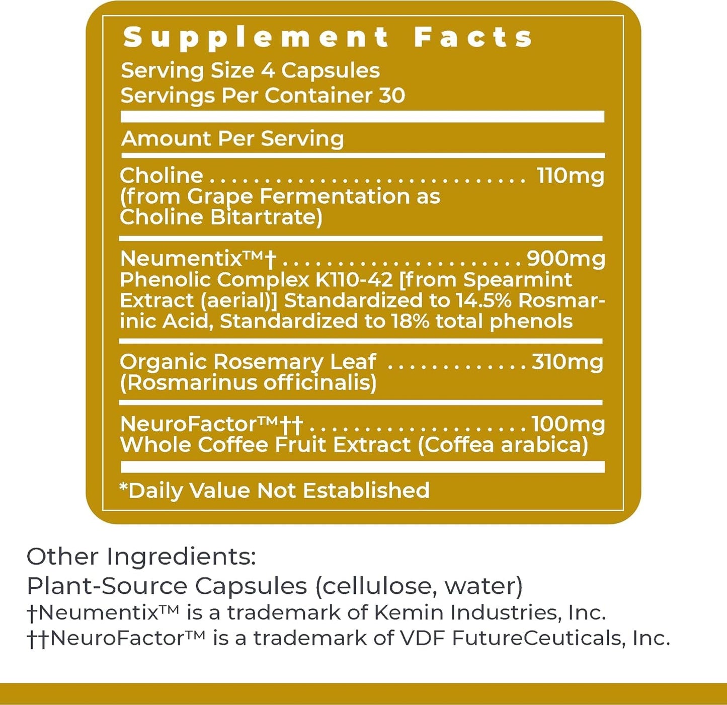 Premier Research Labs CogniTropic Capsules, 120 Count