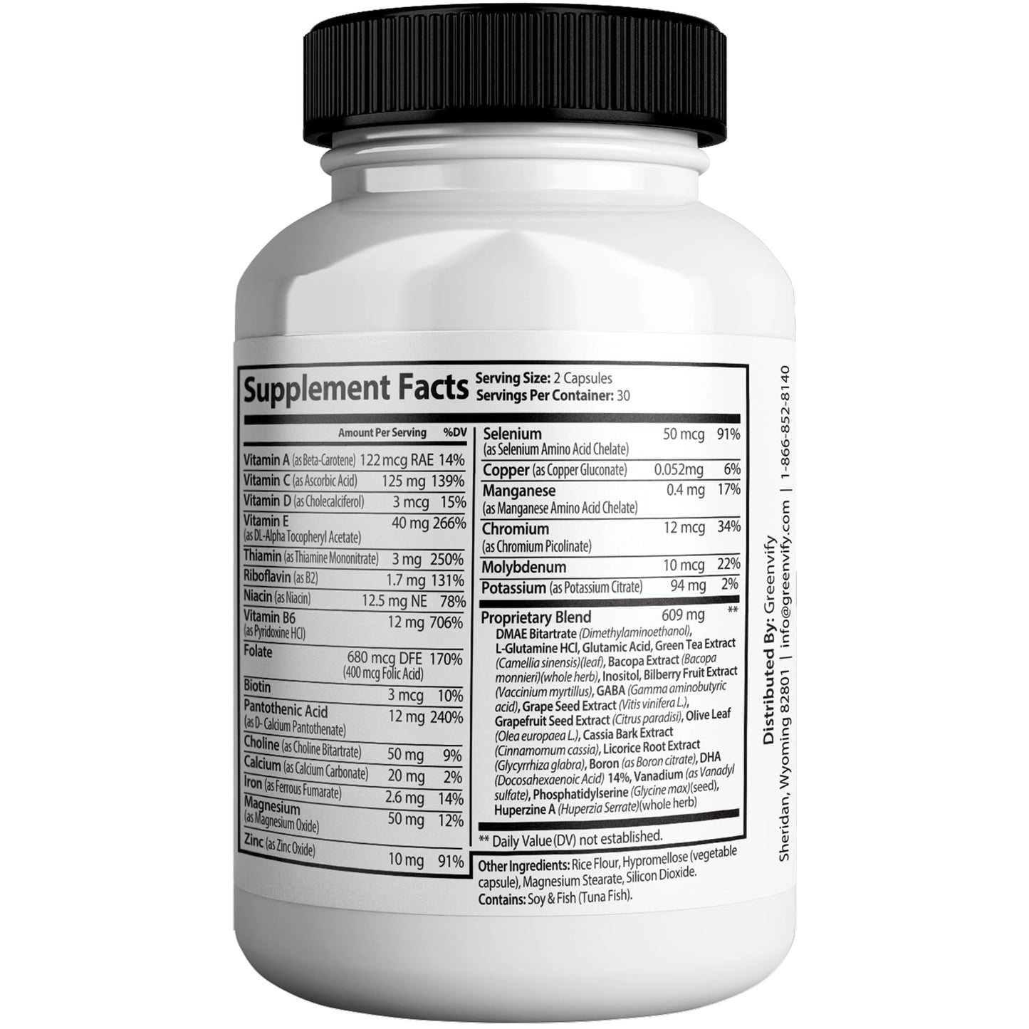 GREENVIFY Bio Brain Max, 60 Capsules