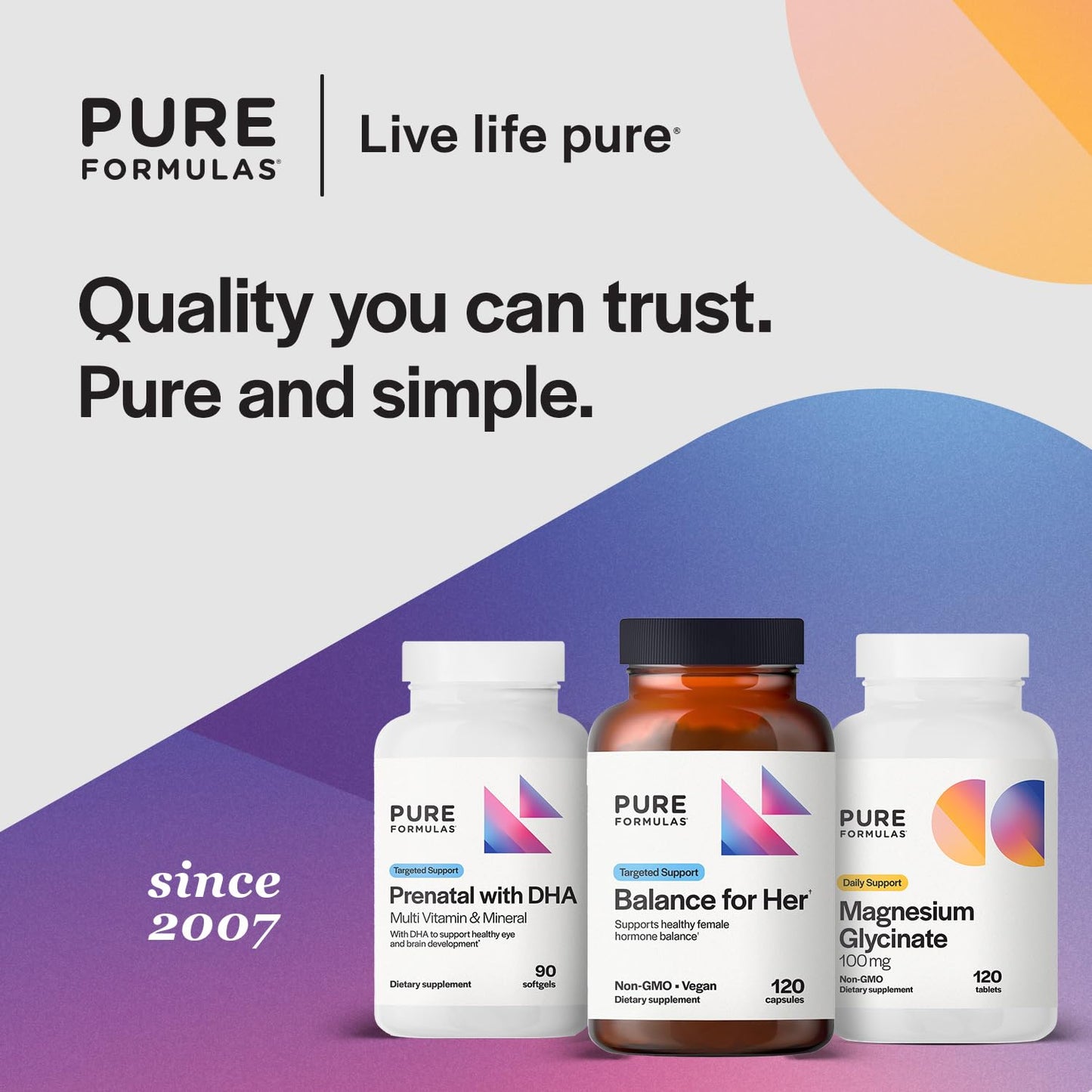 PureFormulas Balance for Her Hormone Balance for Women with DIM, Black Cohosh, Calcium D-Glucarate, EGCG Green Tea Extract & Chaste Tree, Capsule, 120 Count