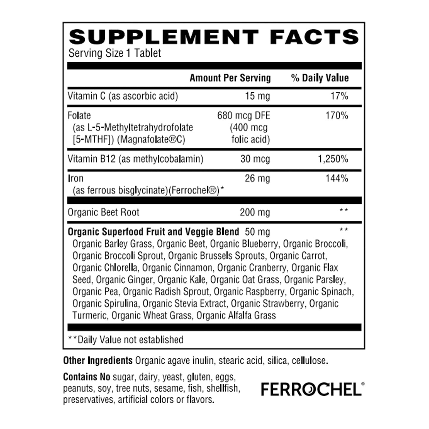 Holly Hill Health Foods Blood Support Plus Superfoods Tablets, 60