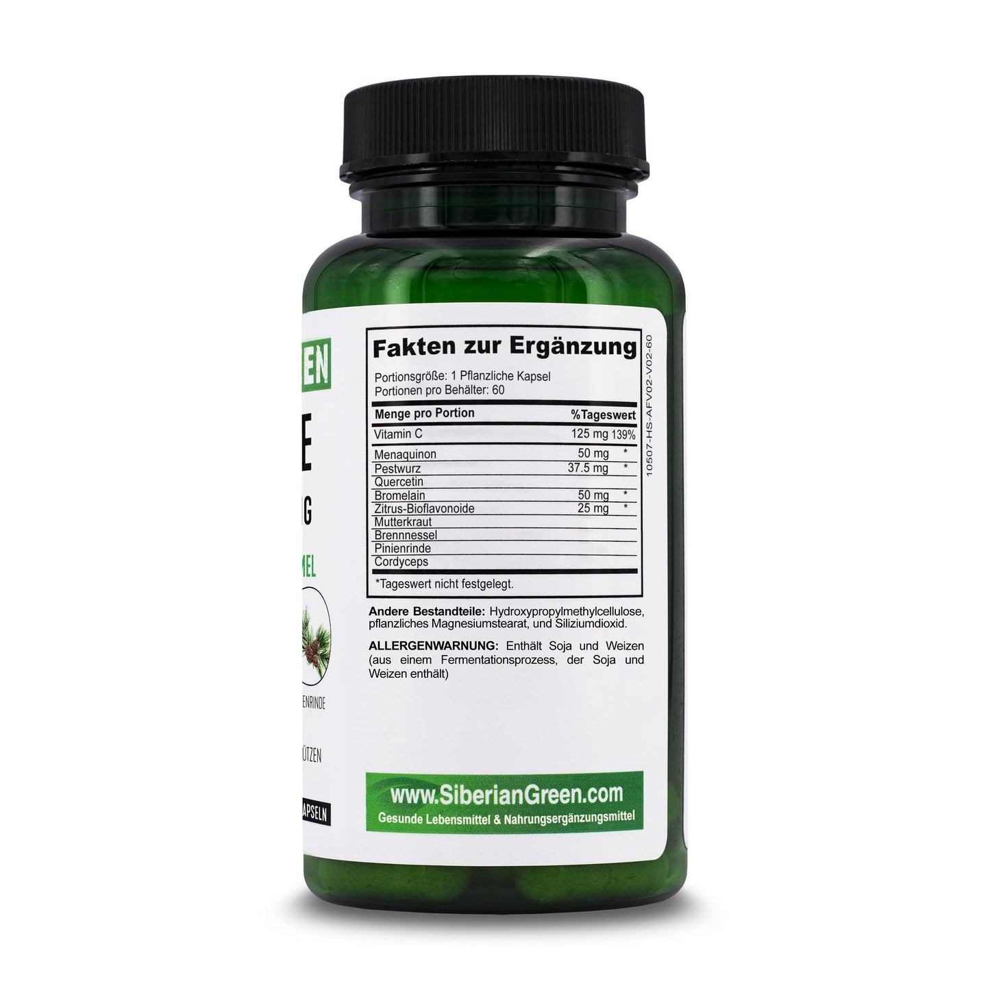 Siberian Green Lung Support Complex Capsules, 60 Count