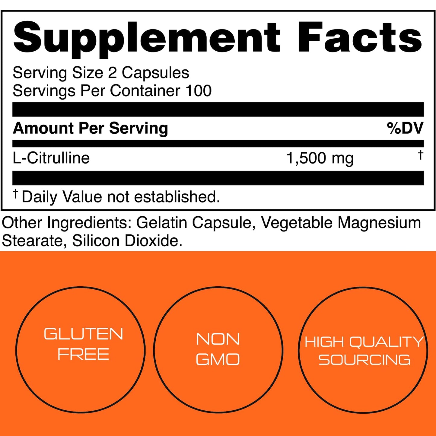Bucked Up L-Citrulline Capsules, 200 Count