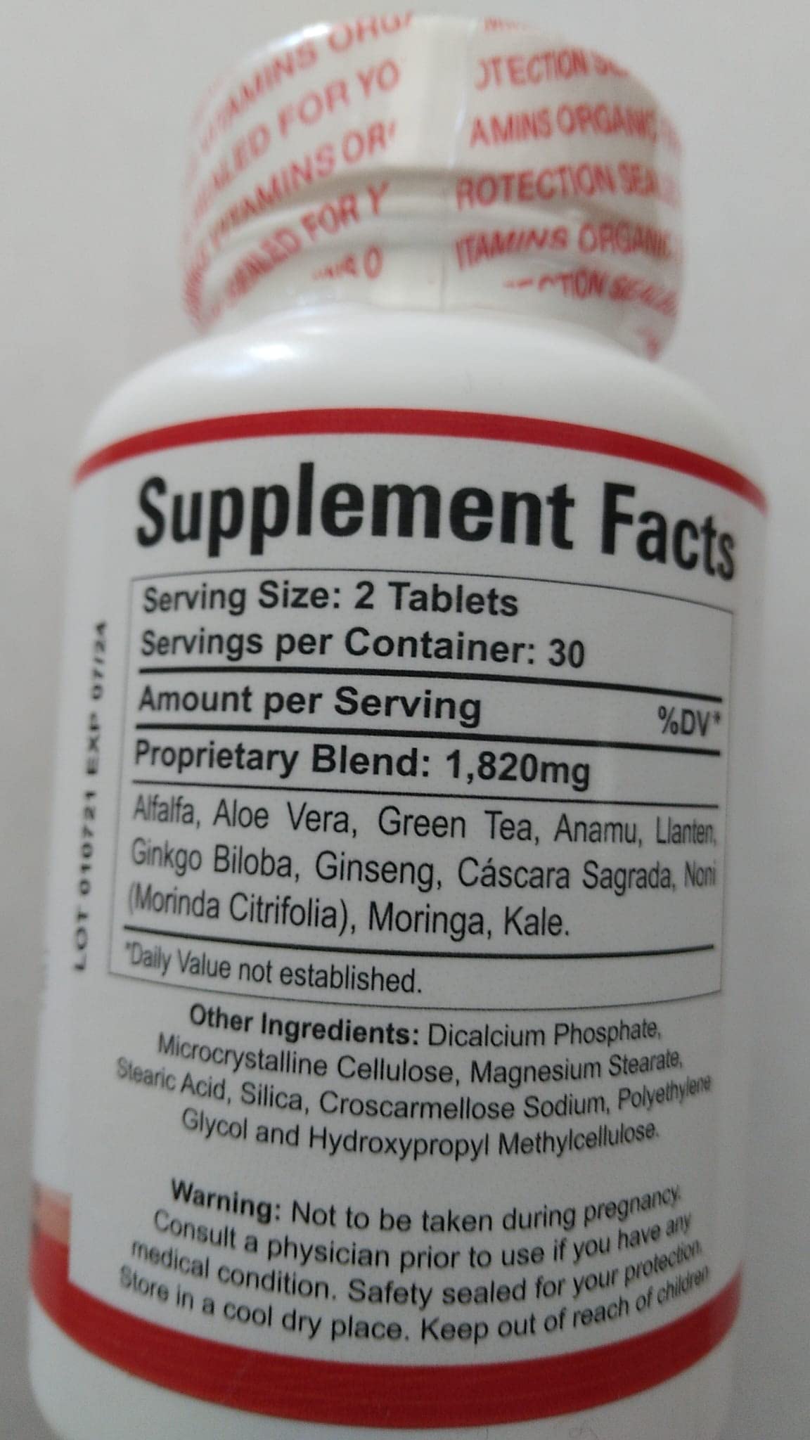 Organic Farms Vitamins Wonder Herbs Tablet 90 Count